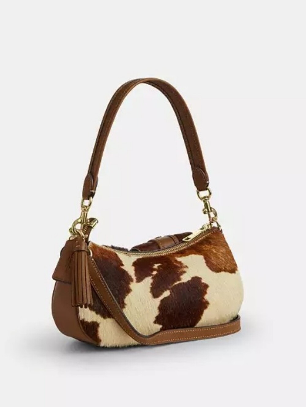 Coach Ashton Shoulder Bag in Gold/Cow Multi Haircalf - Picture 4 of 10